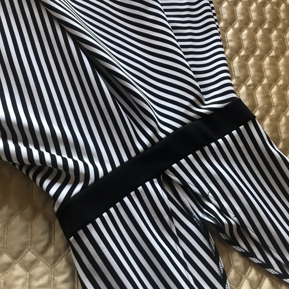 black and white stripped flared sun dress - Picture 5 of 7